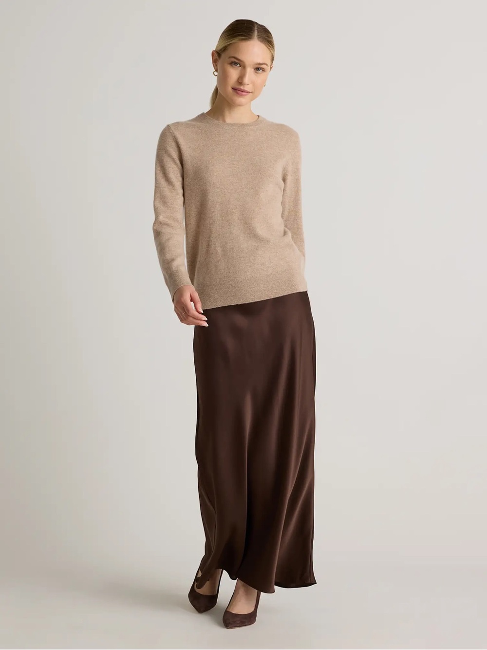 Mongolian cashmere crewneck sweater